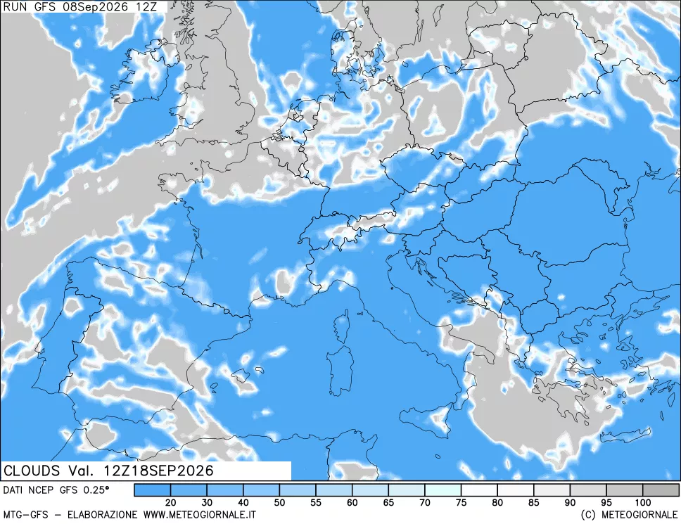 mappa Nuvolosità totale