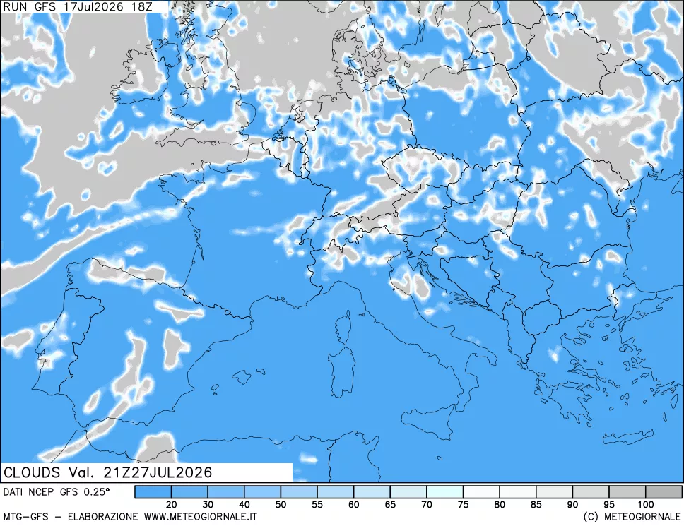 mappa Nuvolosità totale