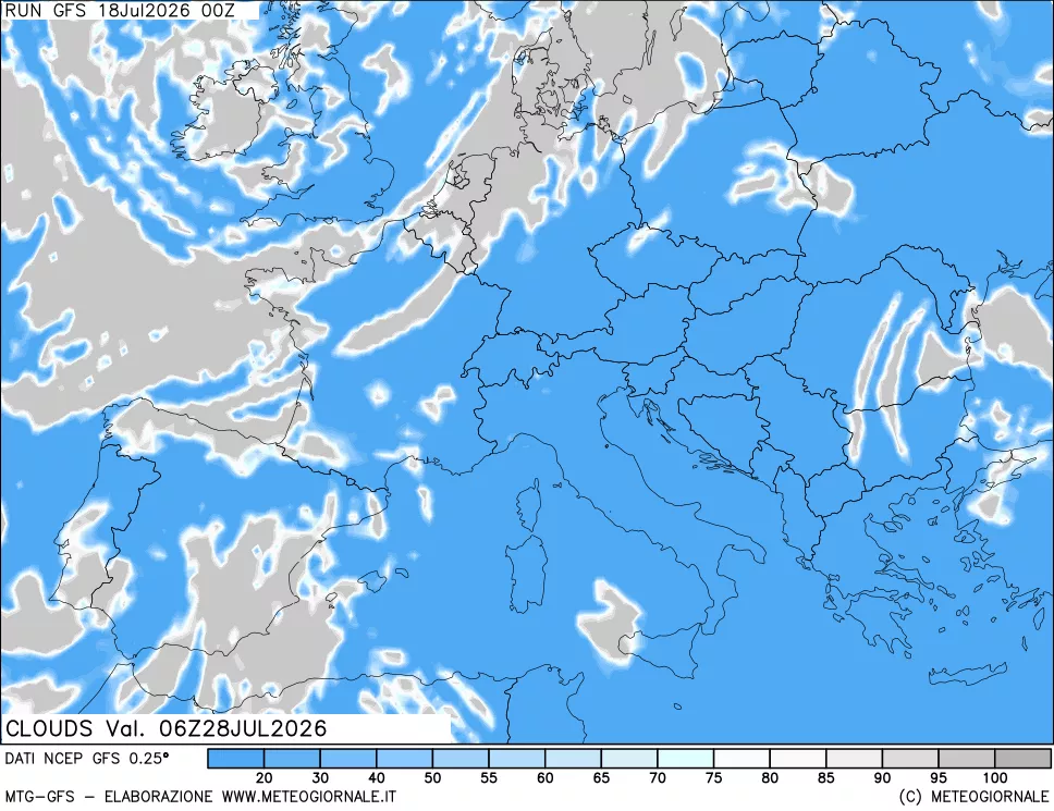 mappa Nuvolosità totale