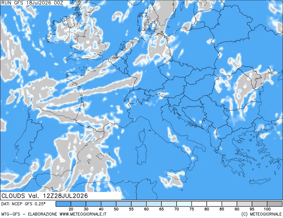 mappa Nuvolosità totale