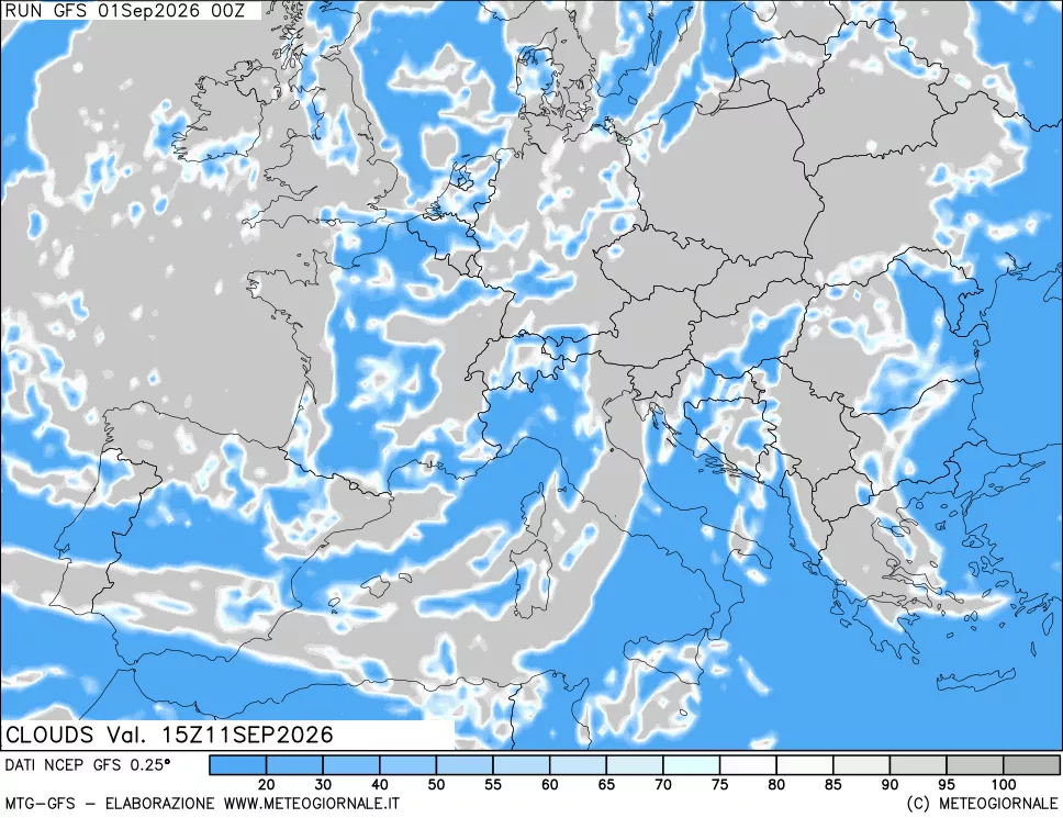mappa Nuvolosità totale