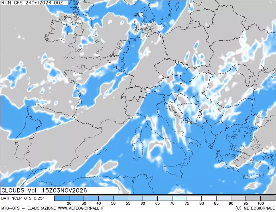 mappa Nuvolosità totale