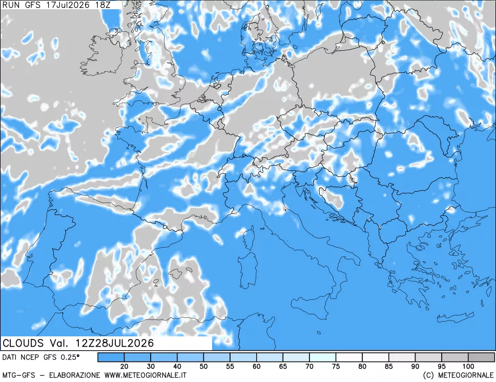mappa Nuvolosità totale