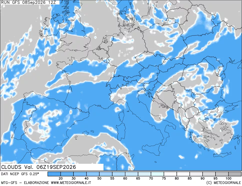 mappa Nuvolosità totale