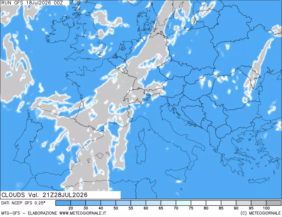 mappa Nuvolosità totale
