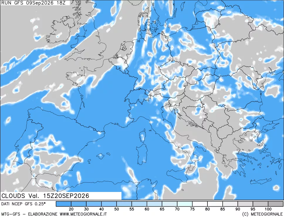 mappa Nuvolosità totale