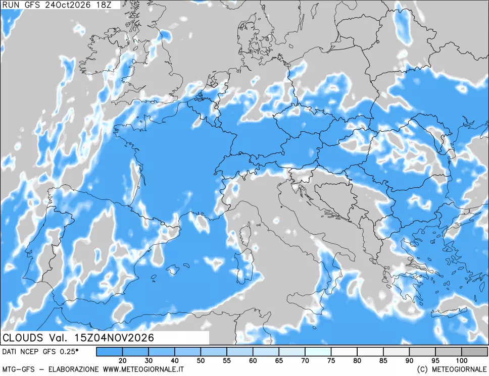 mappa Nuvolosità totale