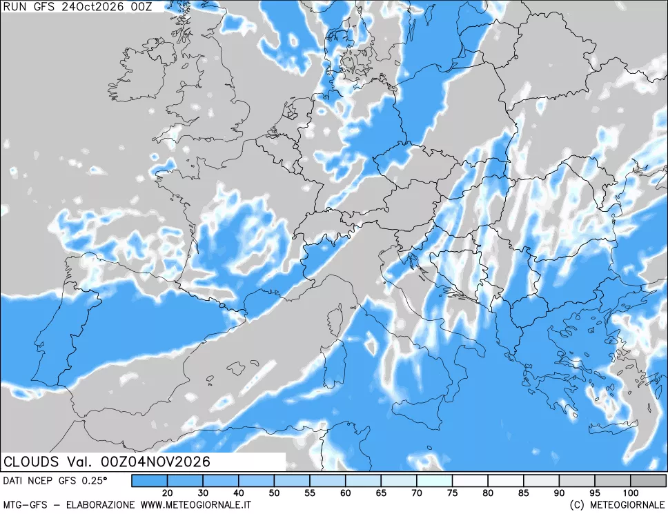 mappa Nuvolosità totale