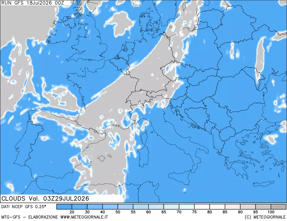 mappa Nuvolosità totale