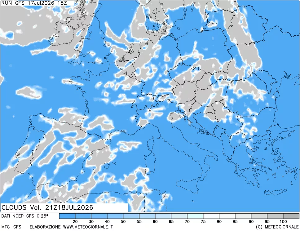 mappa Nuvolosità totale