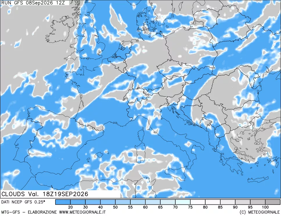 mappa Nuvolosità totale