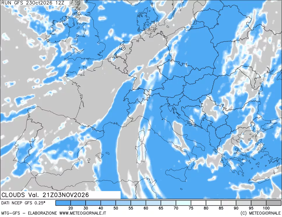 mappa Nuvolosità totale