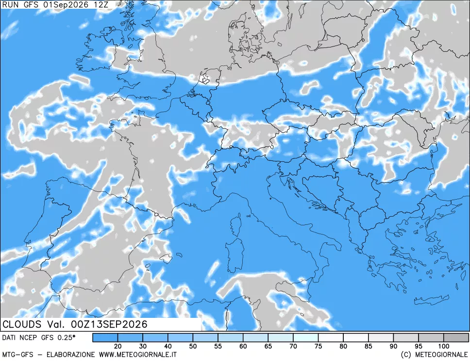 mappa Nuvolosità totale