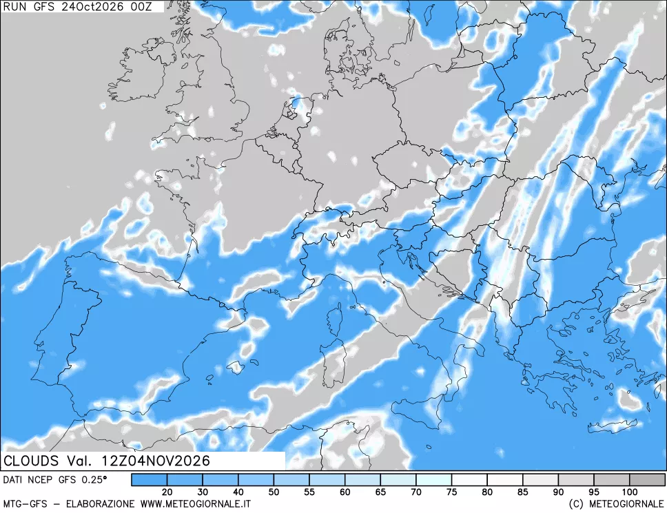 mappa Nuvolosità totale