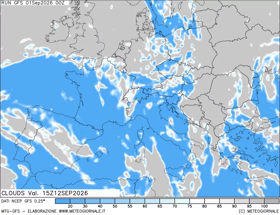 mappa Nuvolosità totale