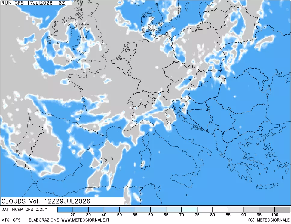 mappa Nuvolosità totale
