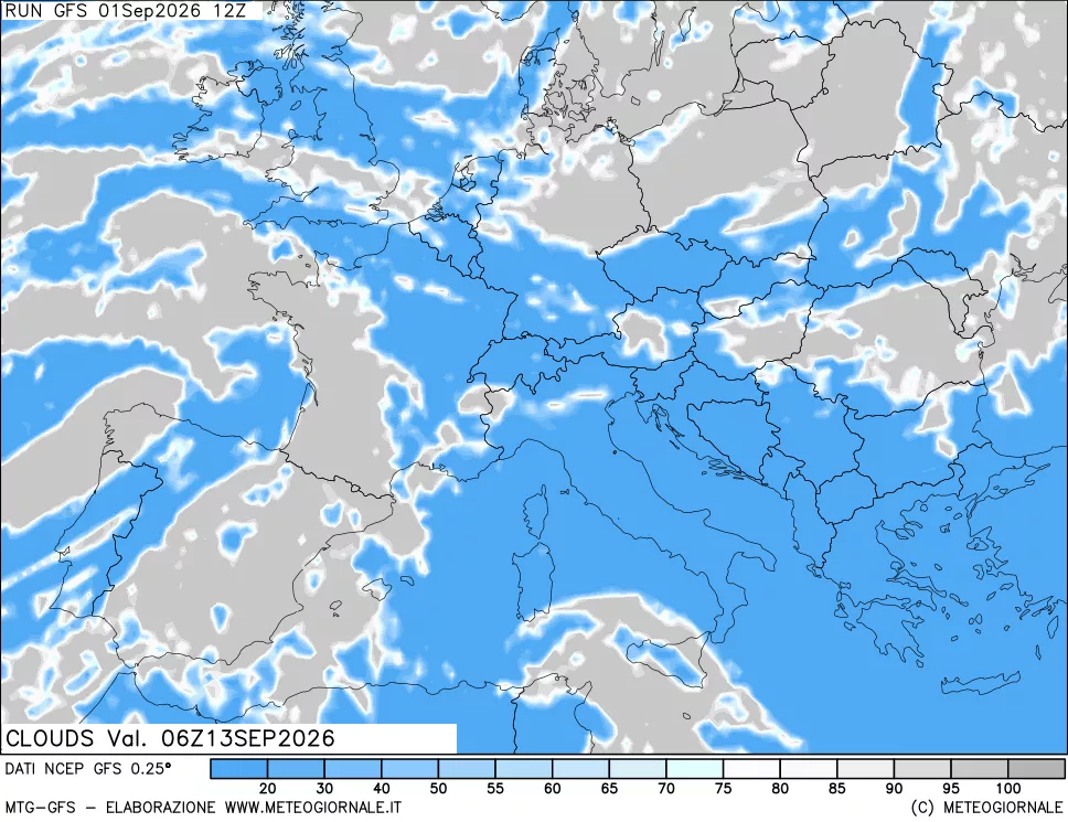 mappa Nuvolosità totale