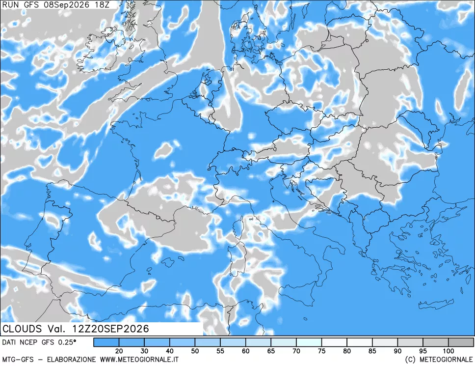 mappa Nuvolosità totale