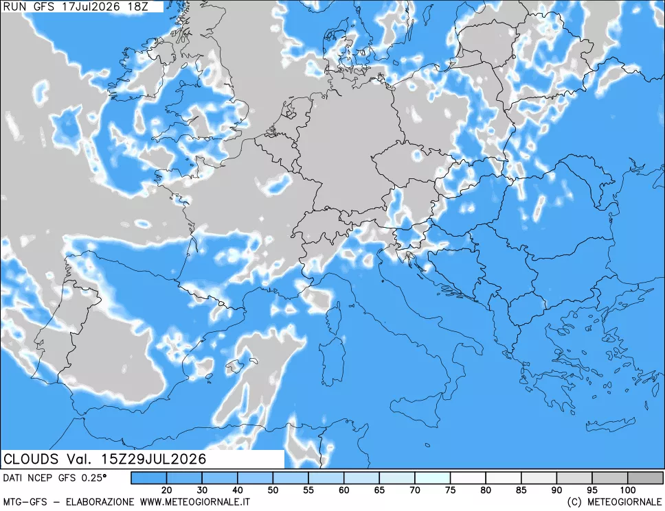 mappa Nuvolosità totale