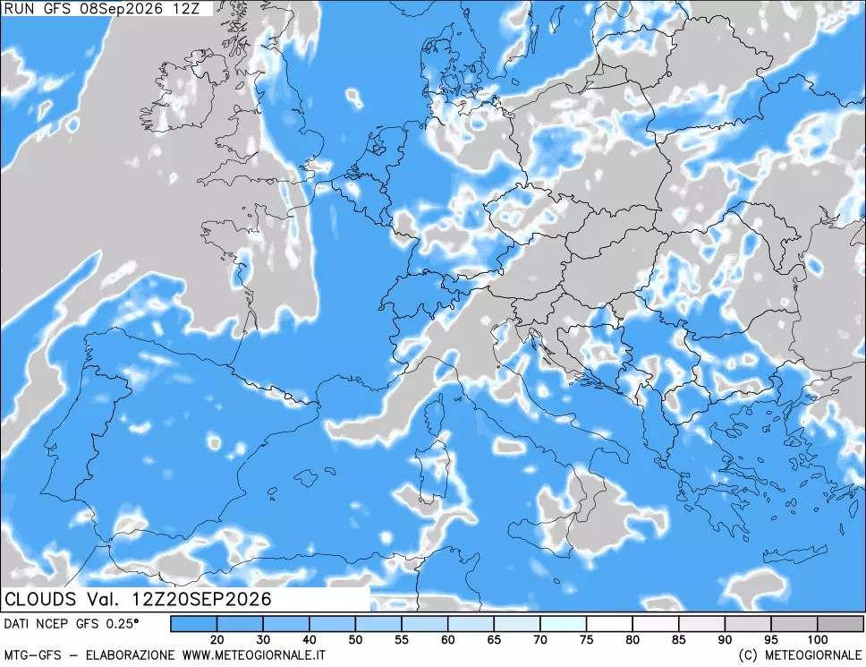 mappa Nuvolosità totale