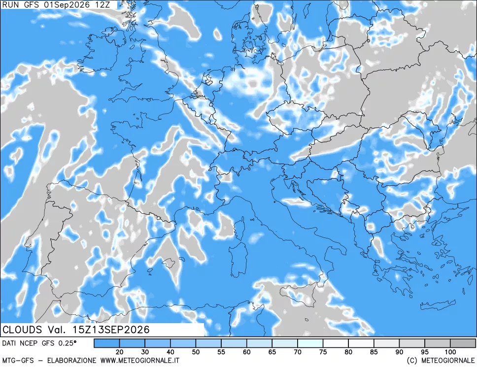 mappa Nuvolosità totale