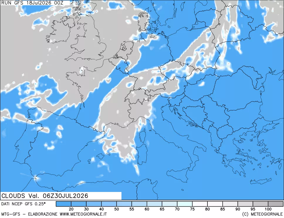 mappa Nuvolosità totale
