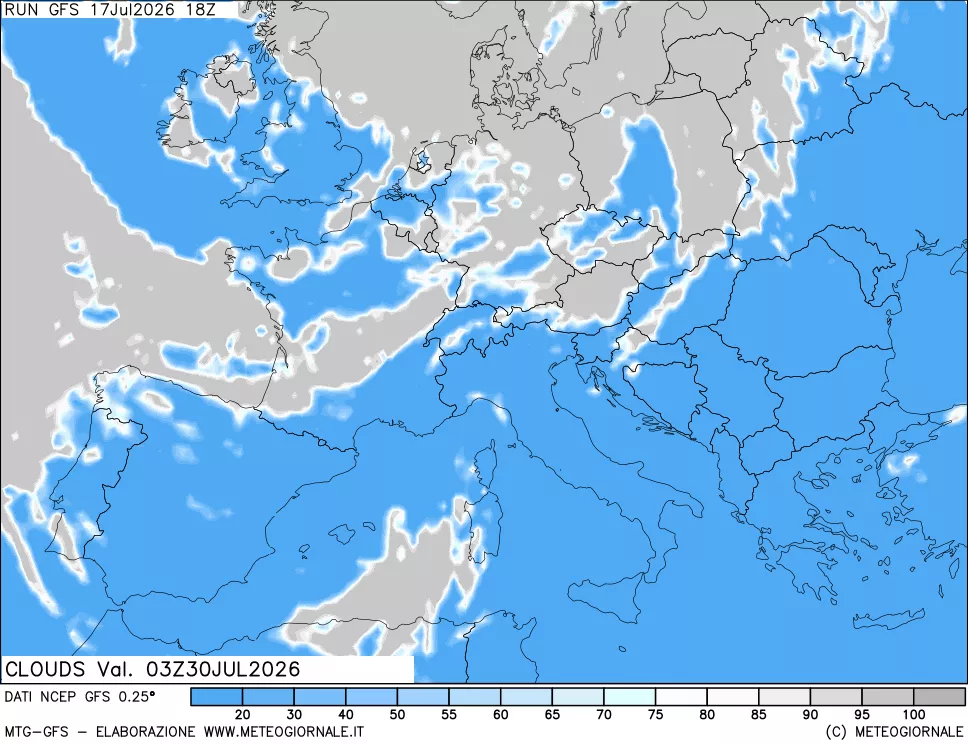 mappa Nuvolosità totale