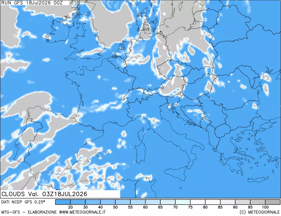 mappa Nuvolosità totale