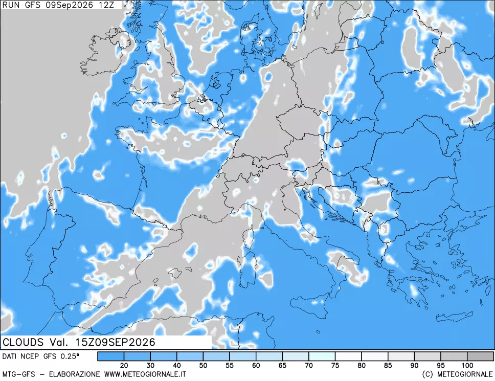 mappa Nuvolosità totale