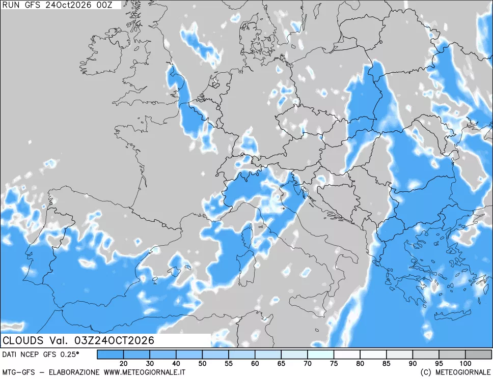 mappa Nuvolosità totale