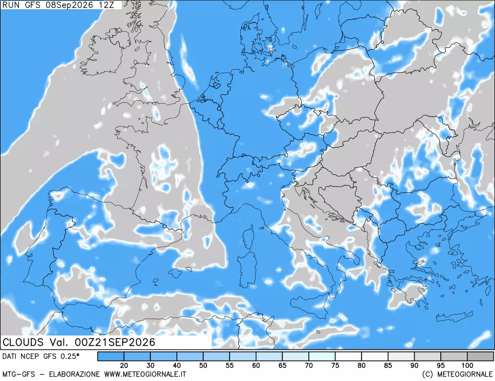 mappa Nuvolosità totale