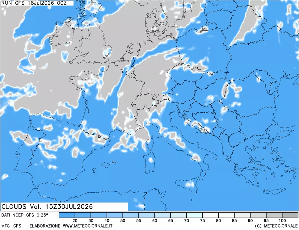 mappa Nuvolosità totale