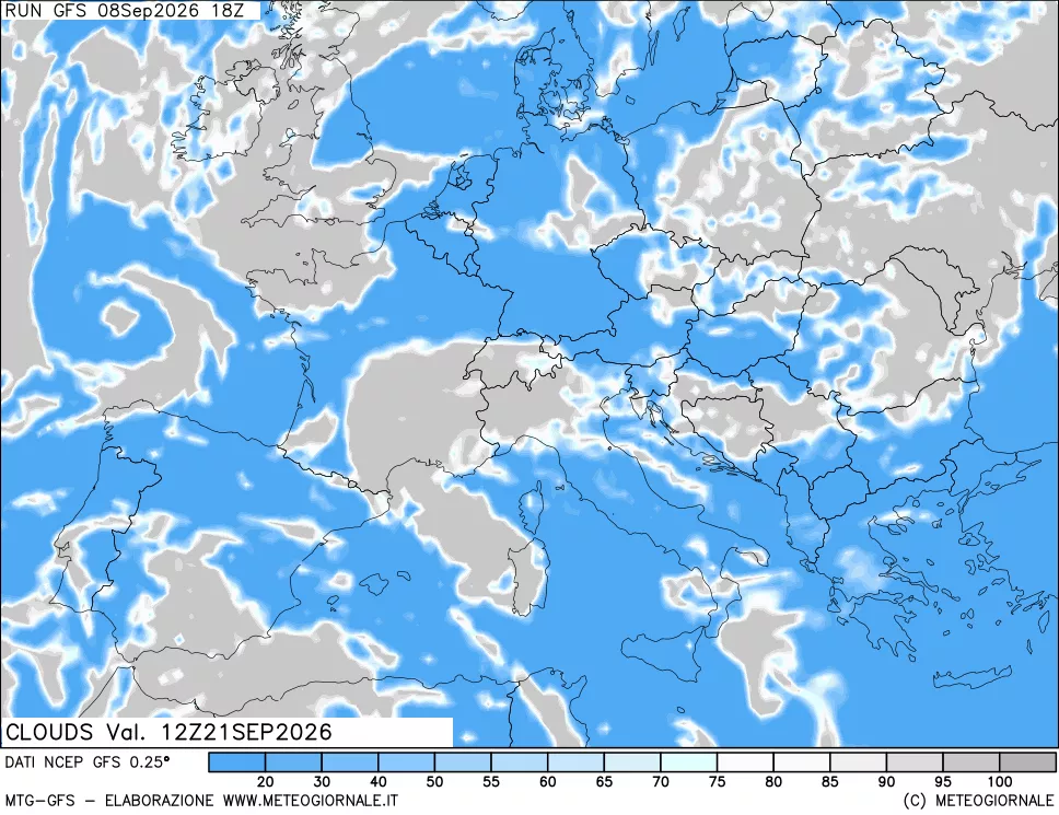 mappa Nuvolosità totale