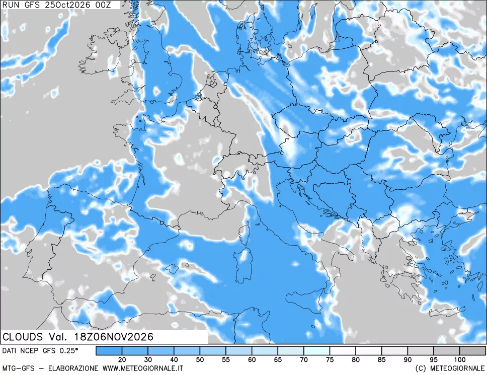 mappa Nuvolosità totale