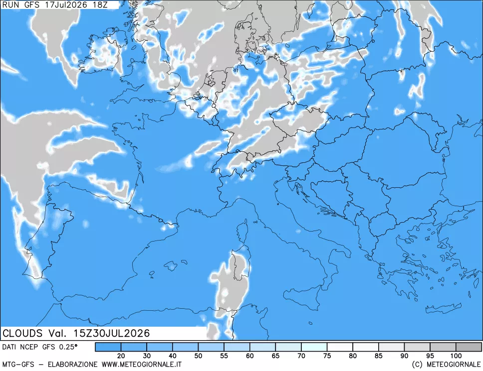 mappa Nuvolosità totale