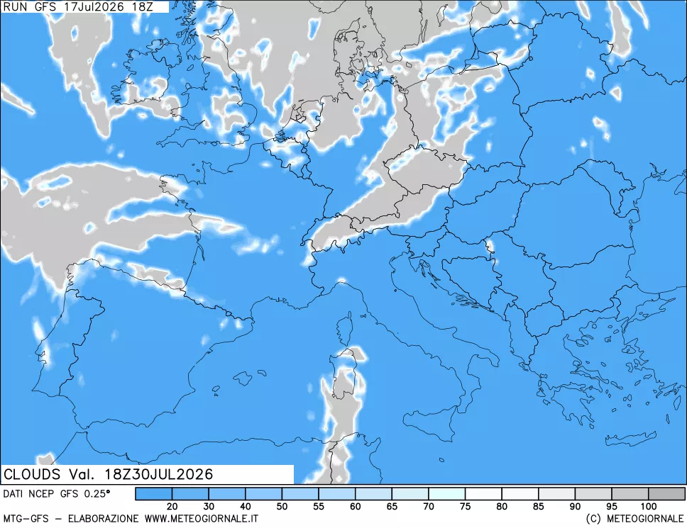 mappa Nuvolosità totale