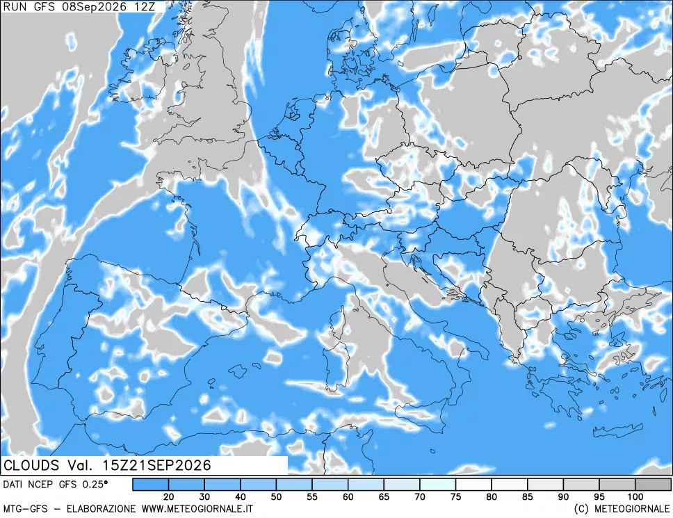 mappa Nuvolosità totale