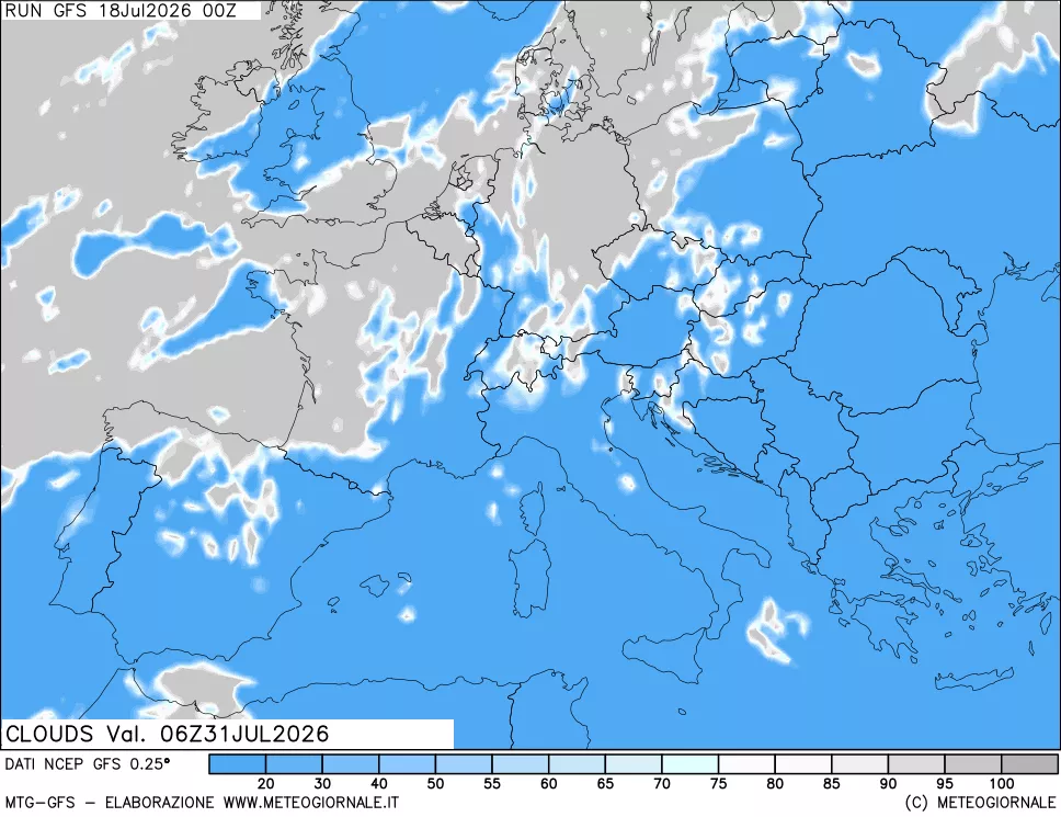 mappa Nuvolosità totale