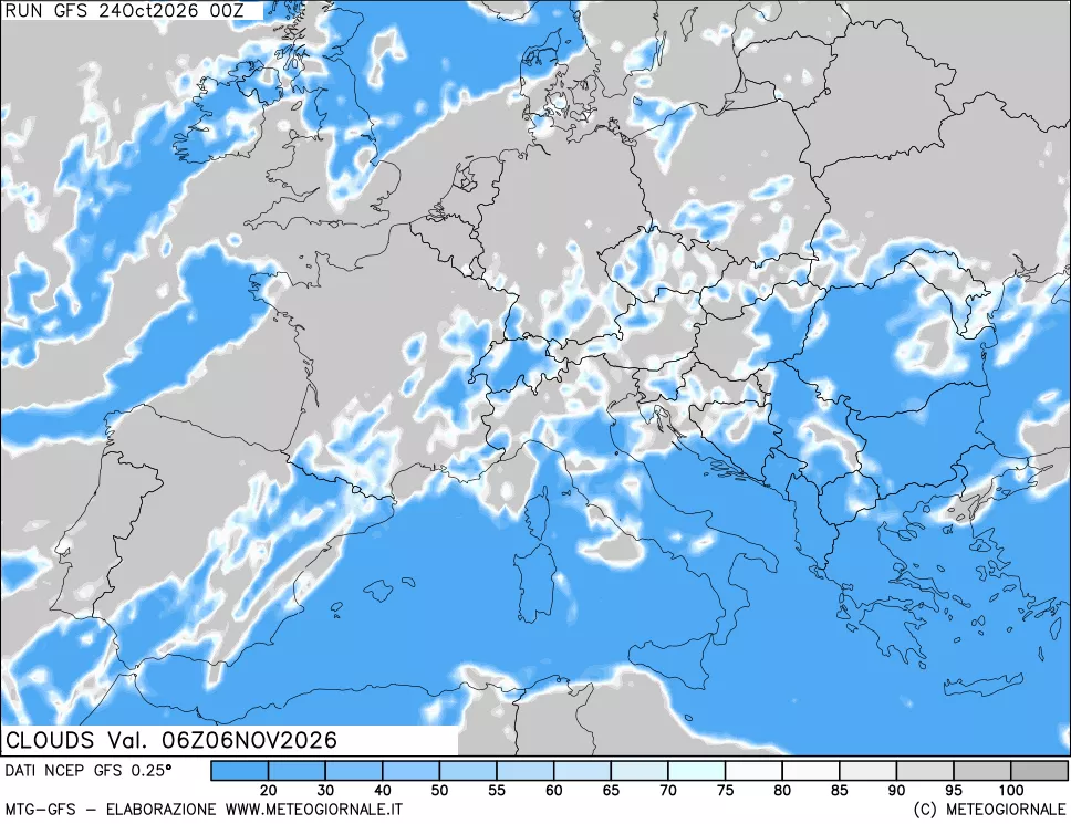 mappa Nuvolosità totale