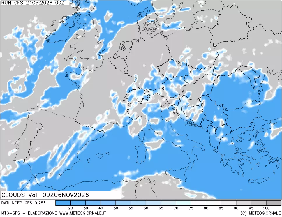 mappa Nuvolosità totale
