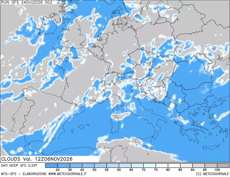 mappa Nuvolosità totale