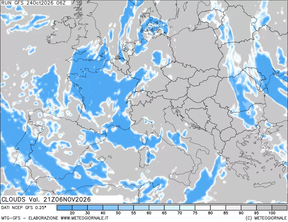 mappa Nuvolosità totale