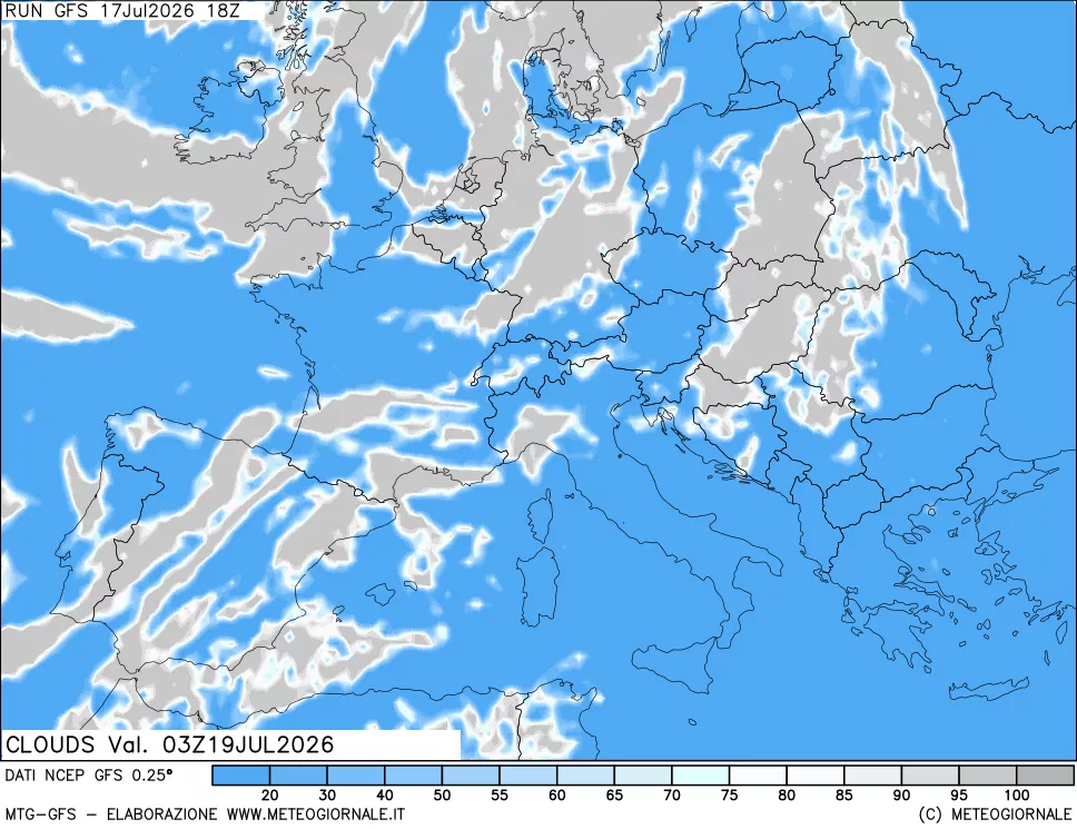 mappa Nuvolosità totale