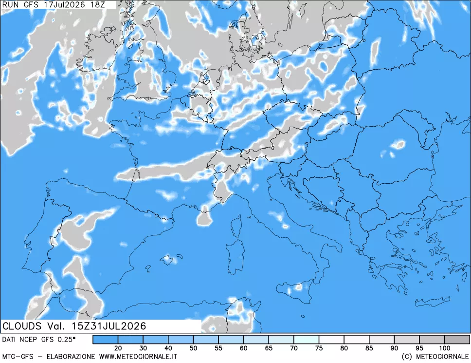 mappa Nuvolosità totale
