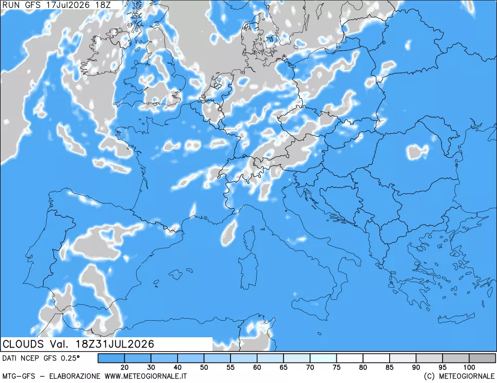 mappa Nuvolosità totale