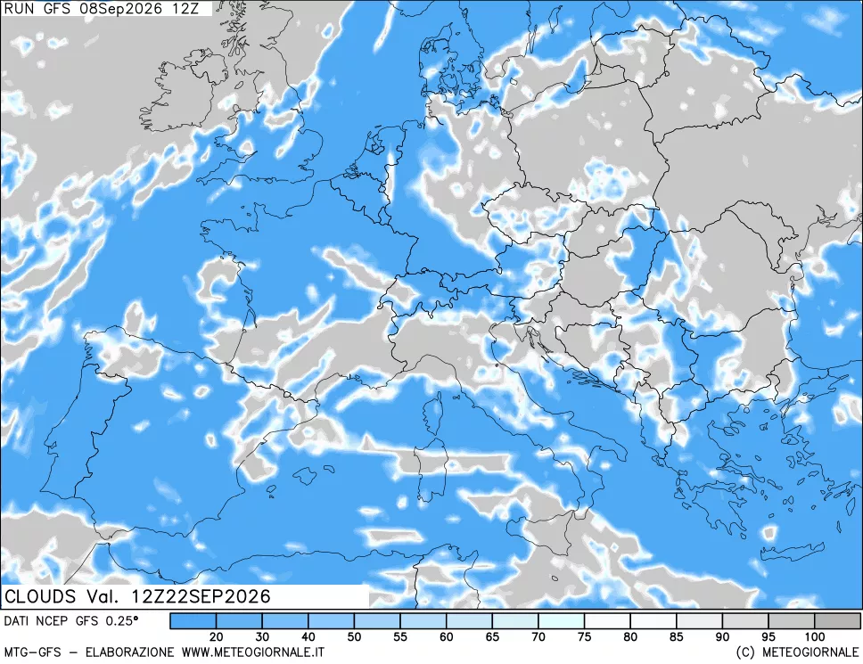 mappa Nuvolosità totale