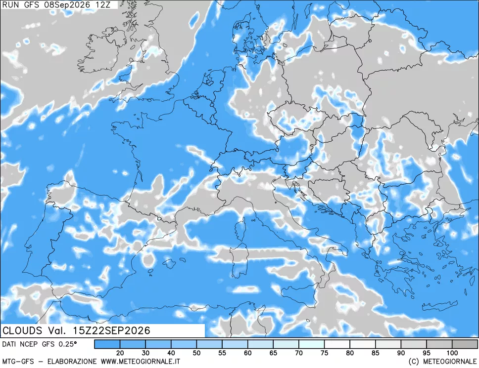 mappa Nuvolosità totale
