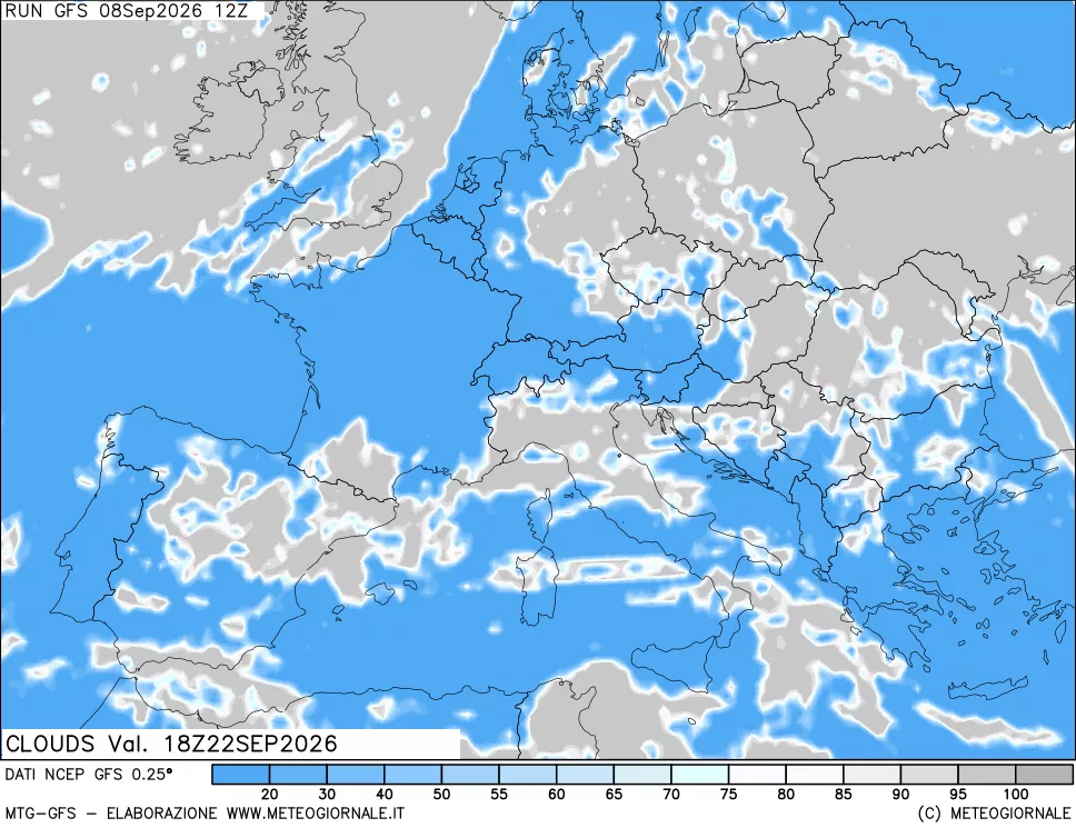 mappa Nuvolosità totale
