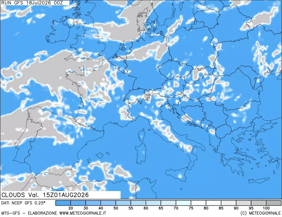 mappa Nuvolosità totale