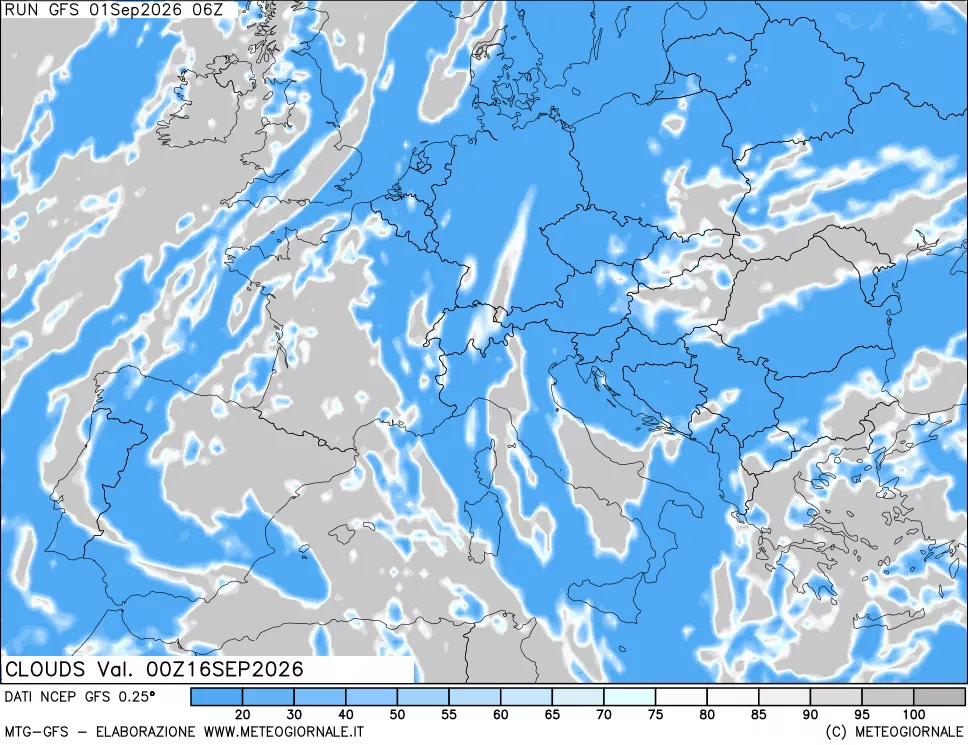 mappa Nuvolosità totale